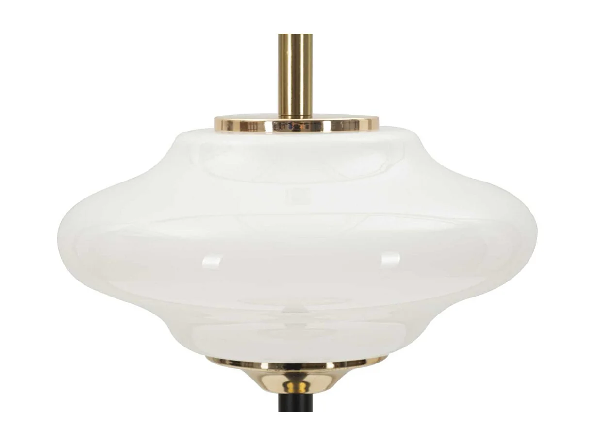 Lampe à poser en métal et verre 22 x 46 cm Vintage