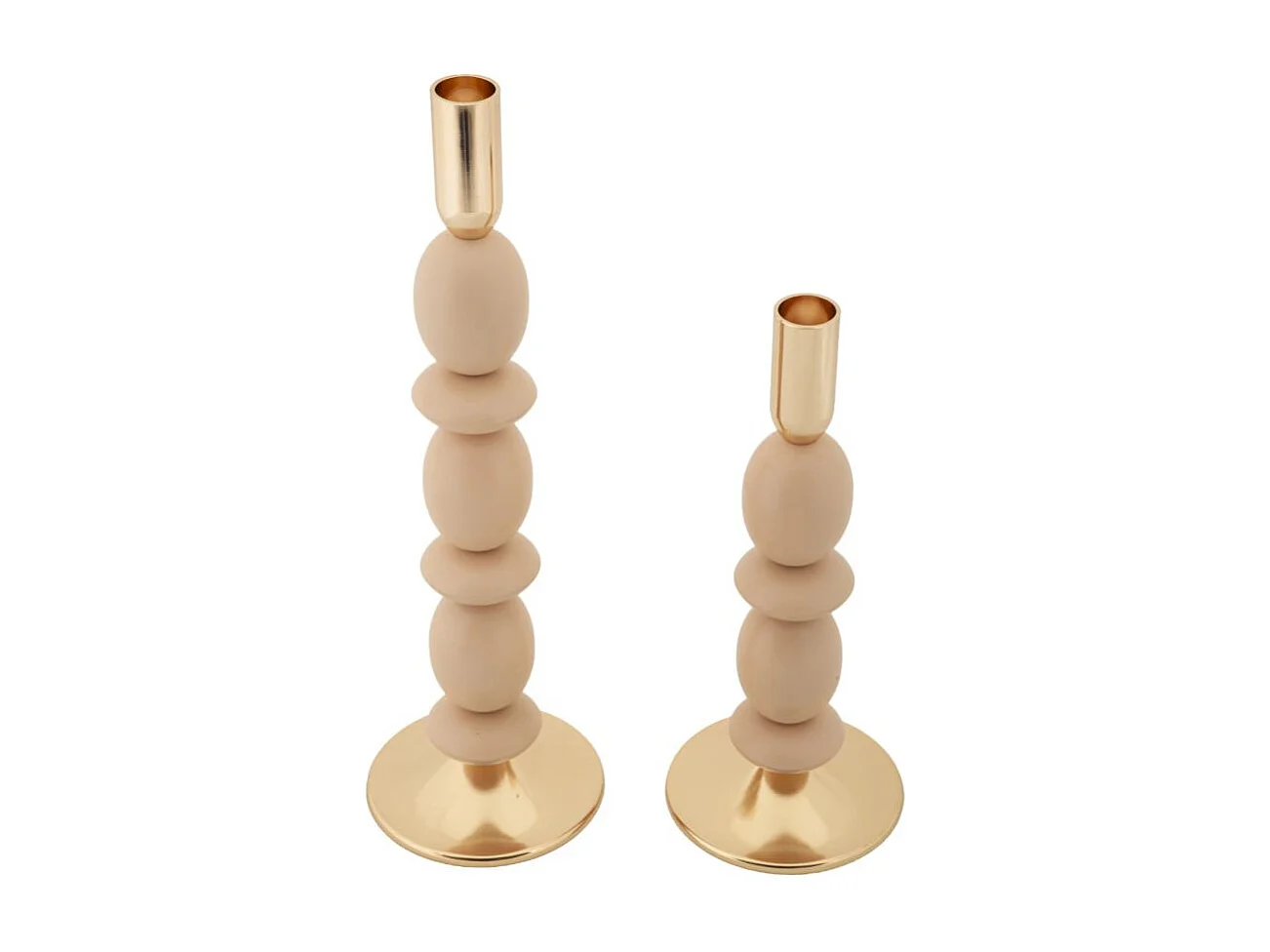 Lot de 2 Chandeliers "Shuttle" 33cm Rose & Or