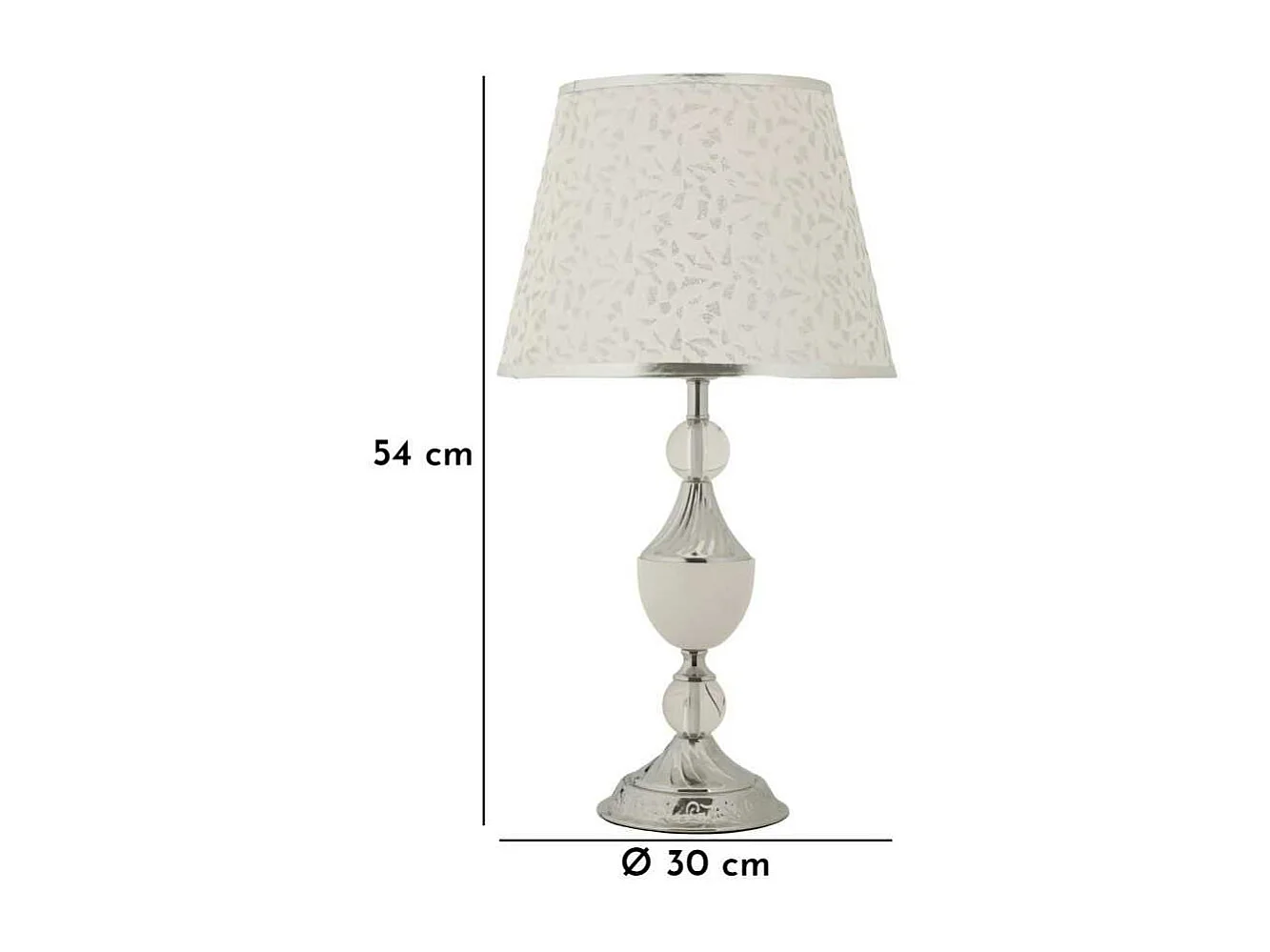 Lampe à poser en métal Kody 30 x 54 cm