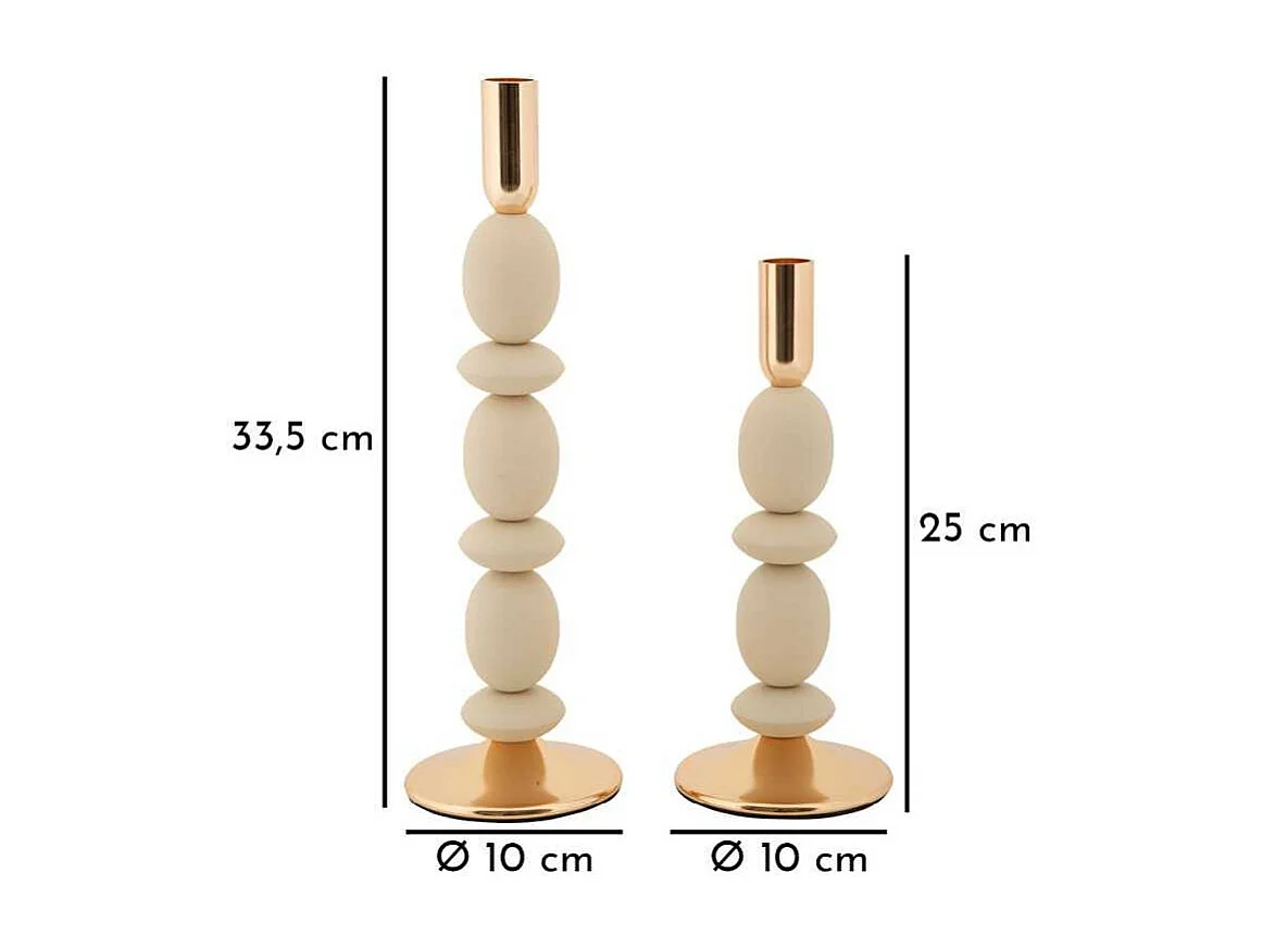 Bougeoir en métal Shuttle (Lot de 2)