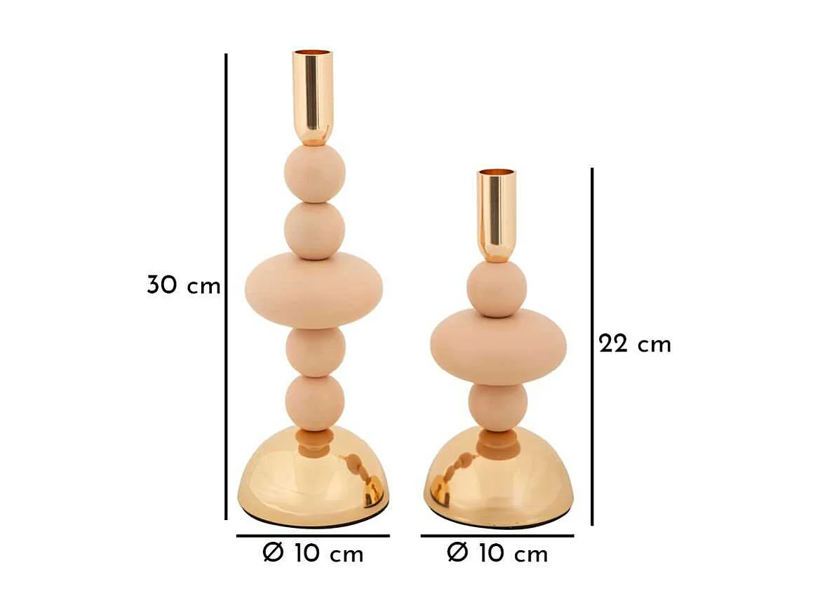 Bougeoir en métal Galaxy (Lot de 2)