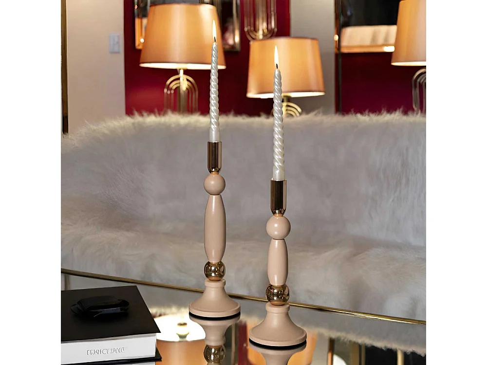 Bougeoir en métal Strek (Lot de 2)