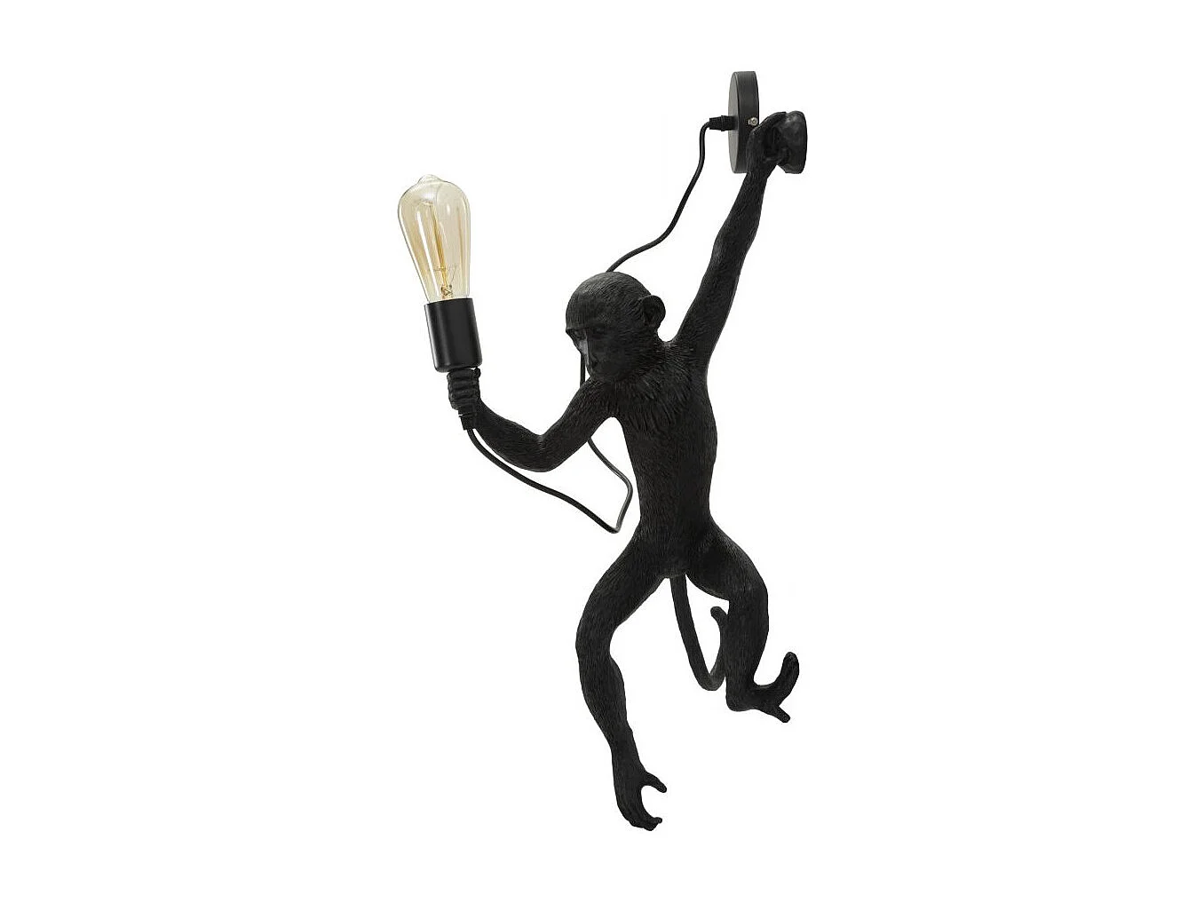 Dekorative Wandleuchte aus Polyresin Monkey