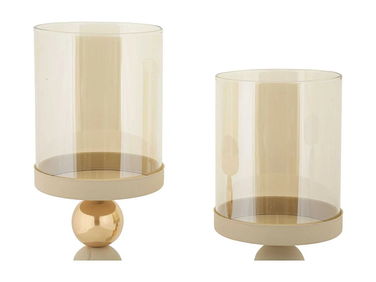 Bougeoir en métal Glazed (Lot de 2)