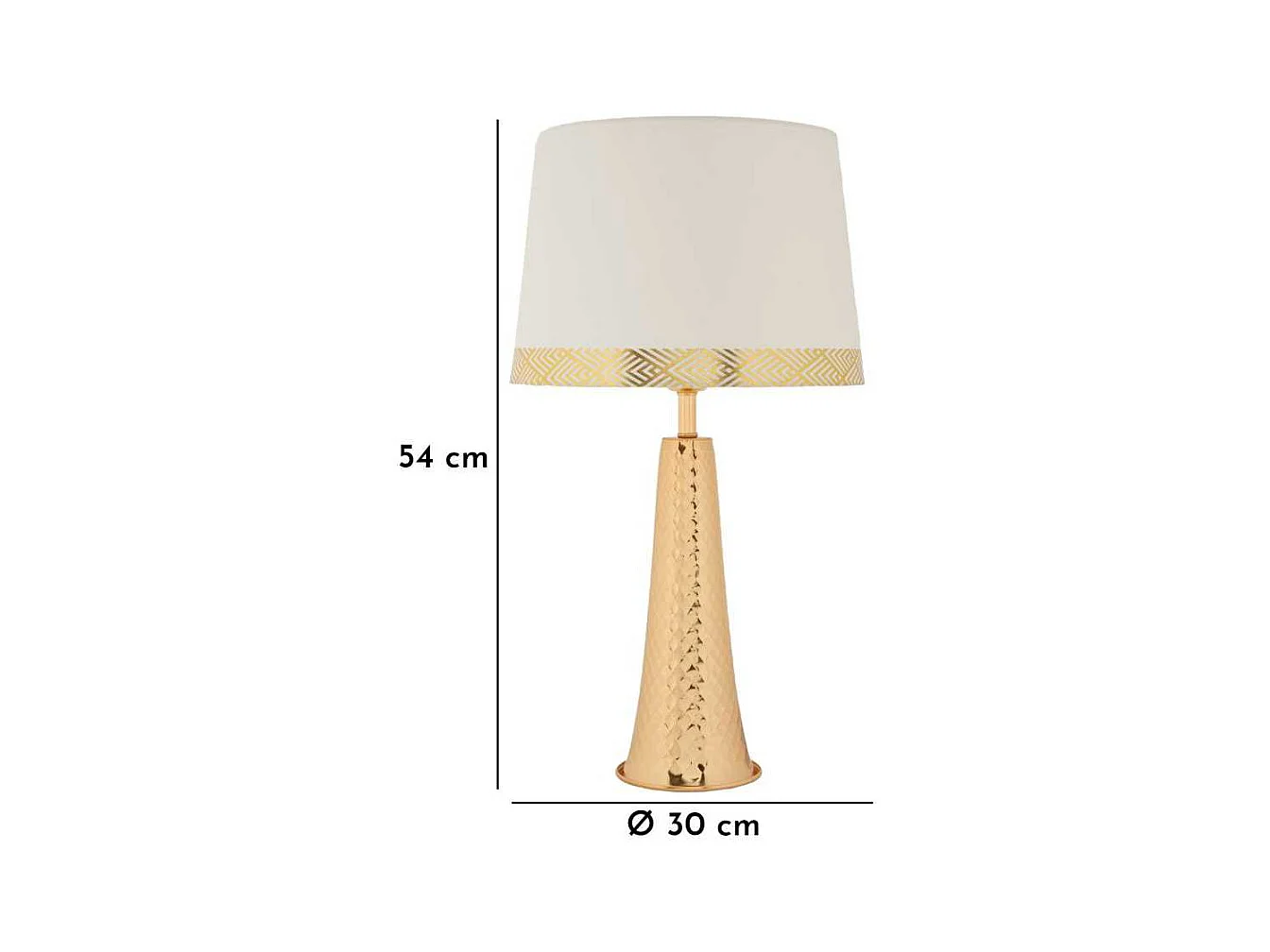 Lampe de table en métal Tower 30 x 54 cm