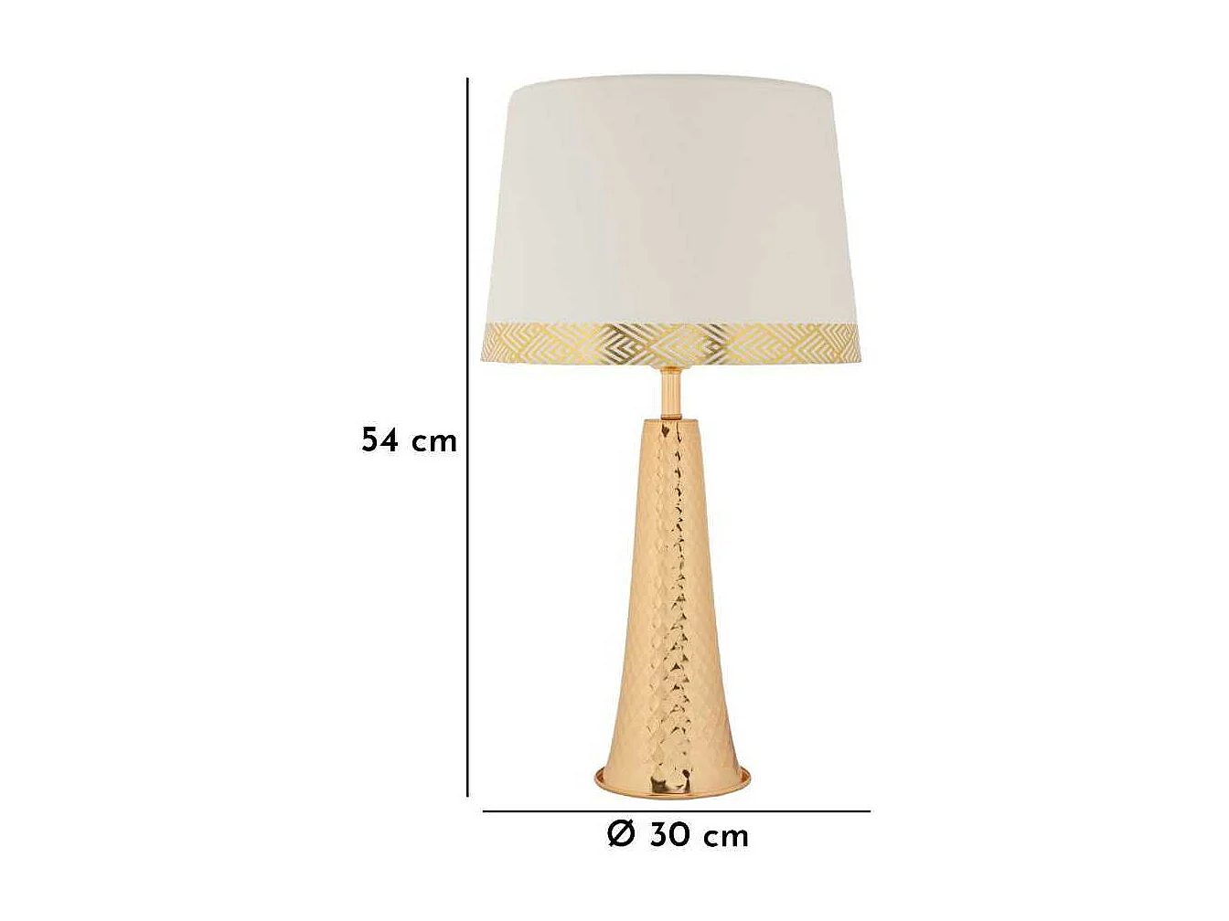 Lampe de table en métal Tower 30 x 54 cm