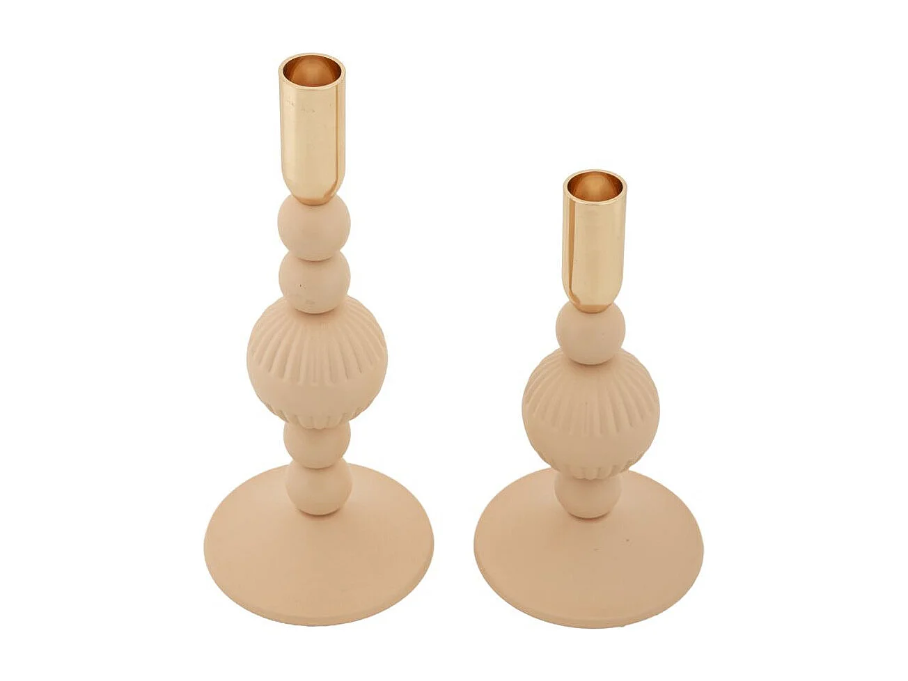 Lot de 2 Chandeliers "Aster" 25cm Rose & Or