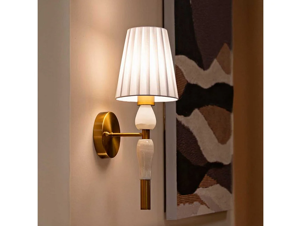 Applique murale en métal et tissu Budapest 16 x 20 x 46 cm