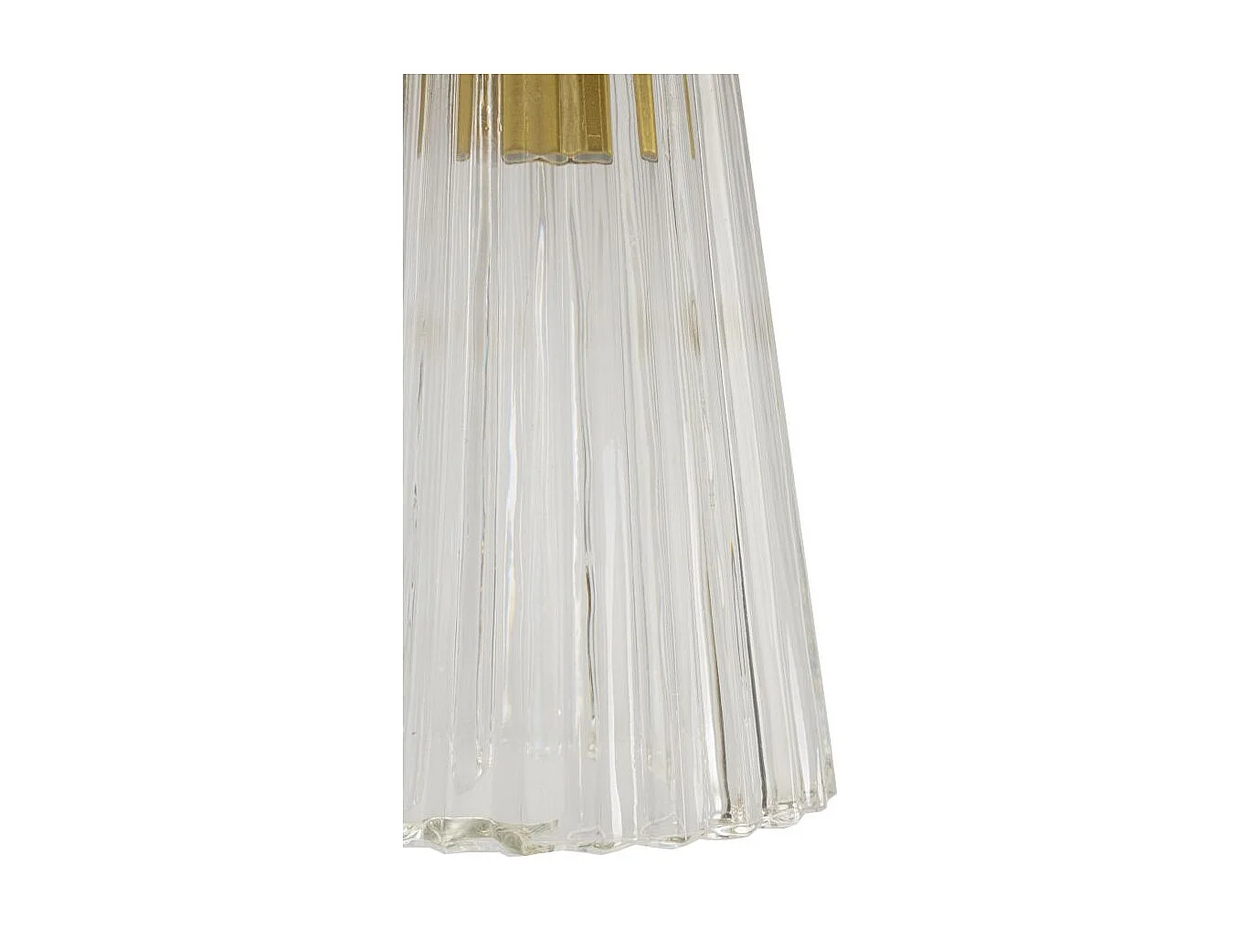 Wandlamp van goudkleurig en wit metaal en stof