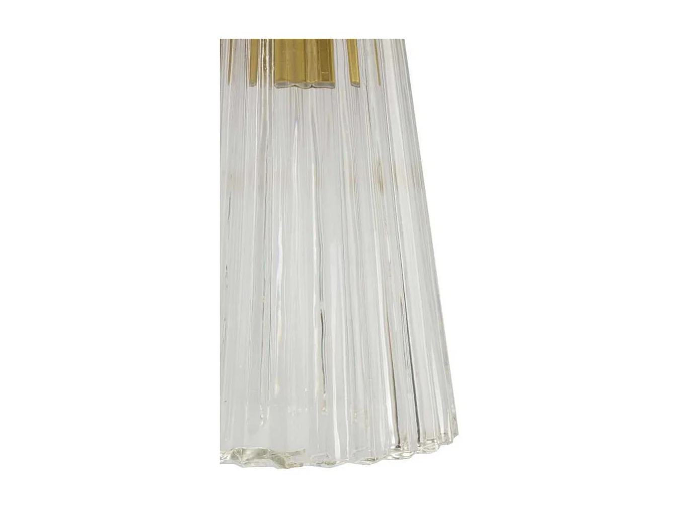Wandlamp van goudkleurig en wit metaal en stof