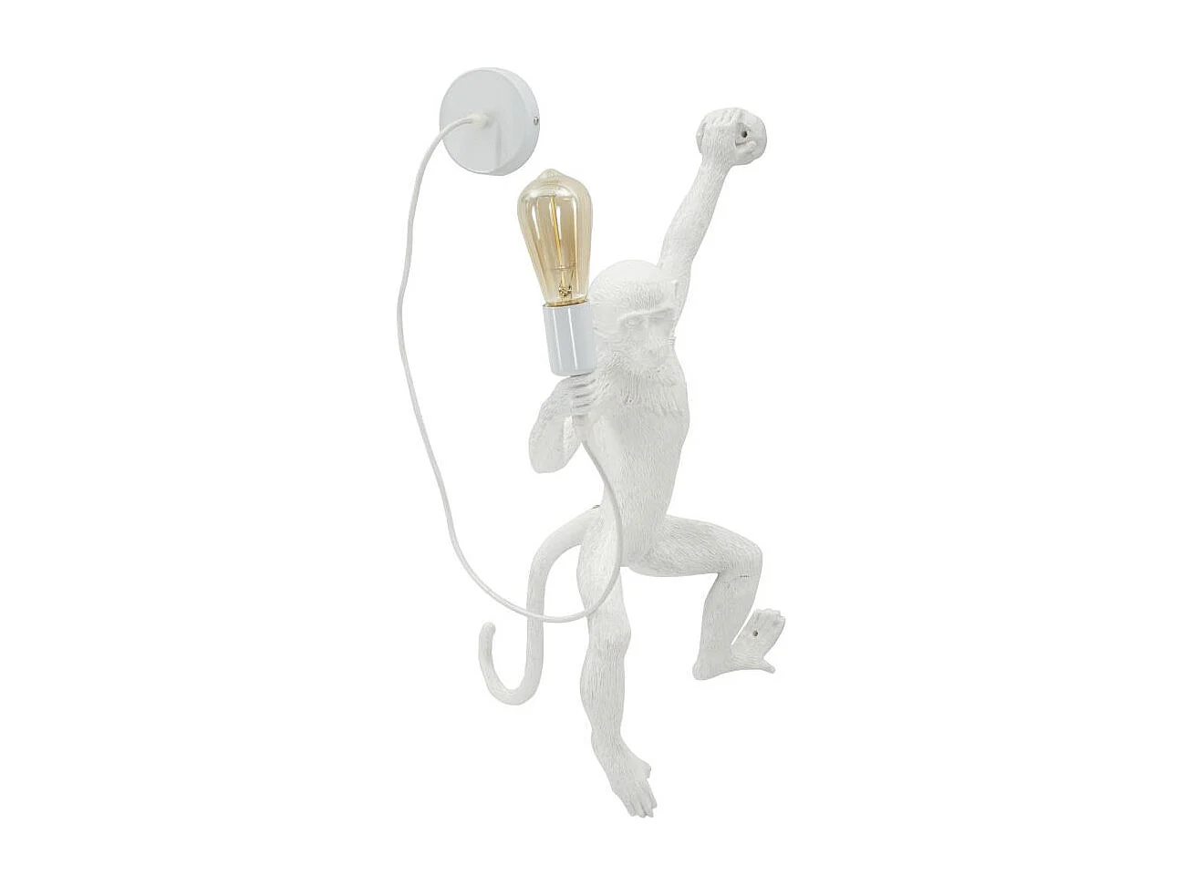 Lampe Murale Design "Singe" 64cm Blanc