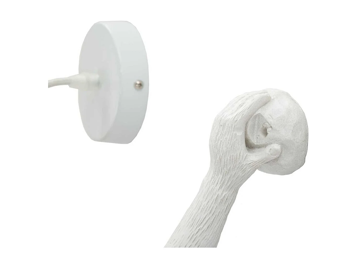 Lampe Murale Design "Singe" 64cm Blanc