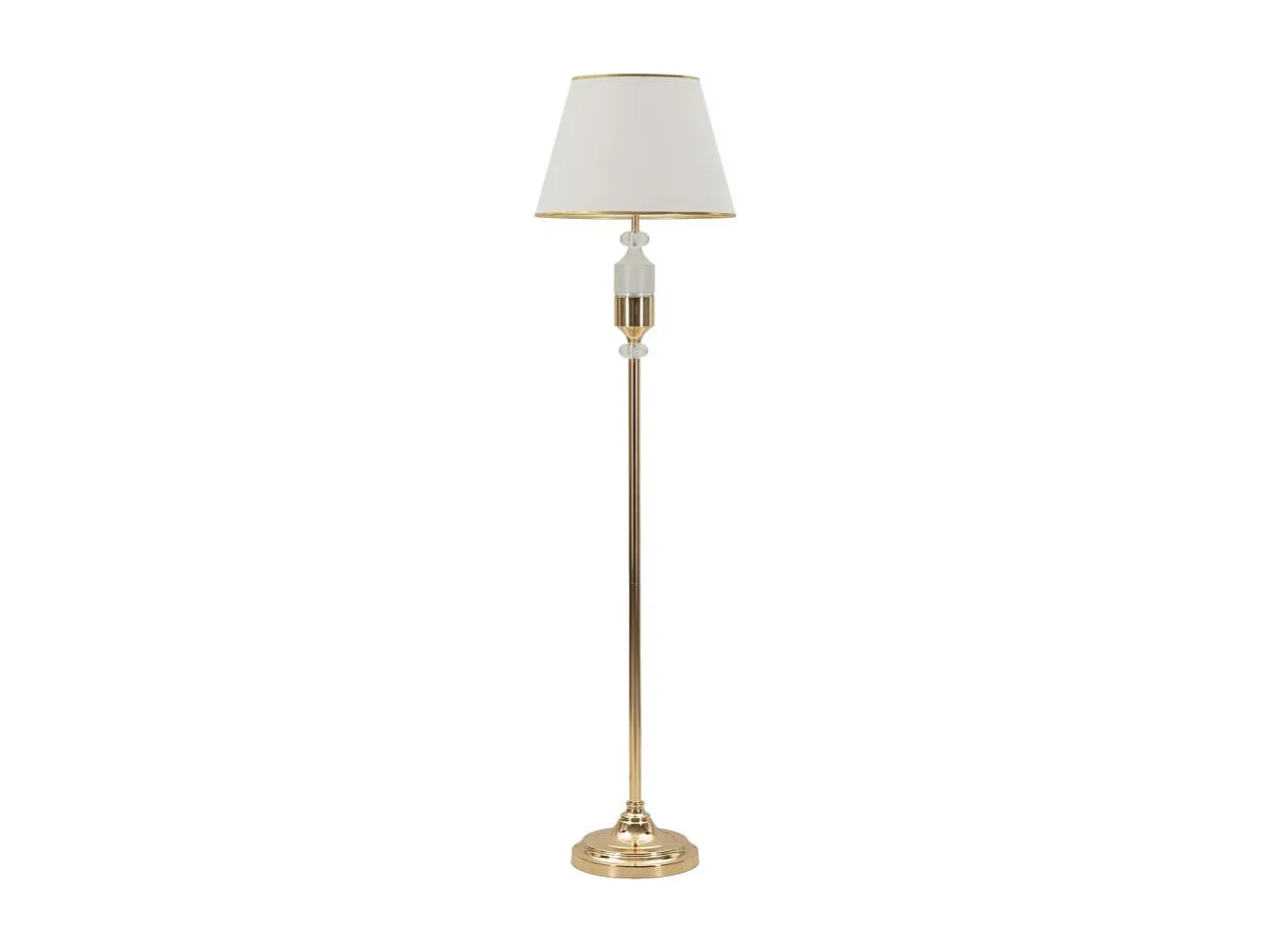 Lampadaire Design "Gipsy" 160cm Or & Blanc