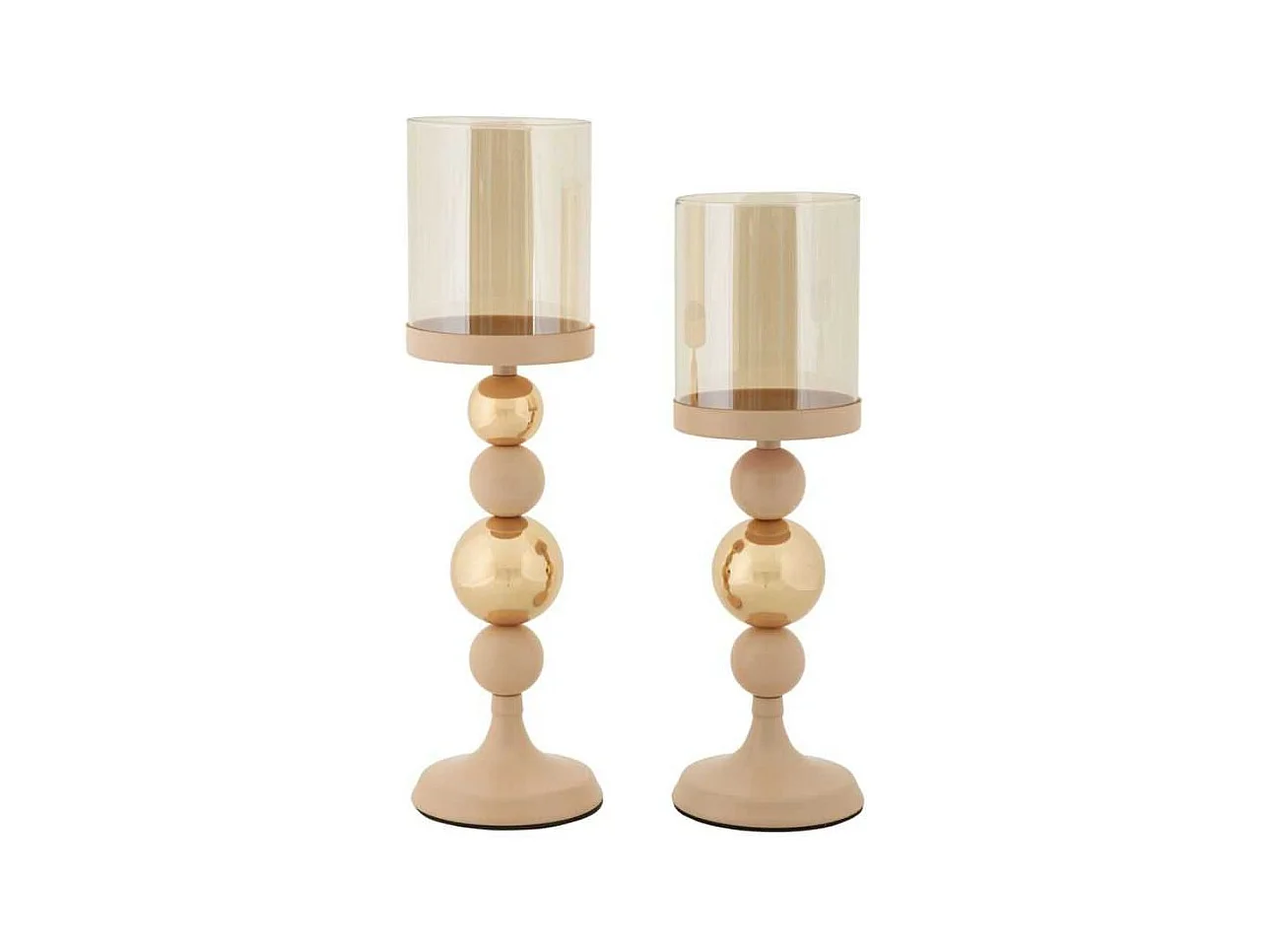 Bougeoir en métal Glazed (Lot de 2)