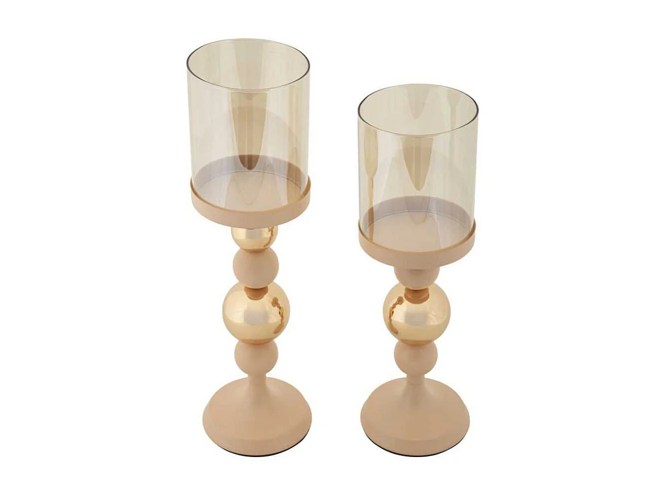 Bougeoir en métal Glazed (Lot de 2)