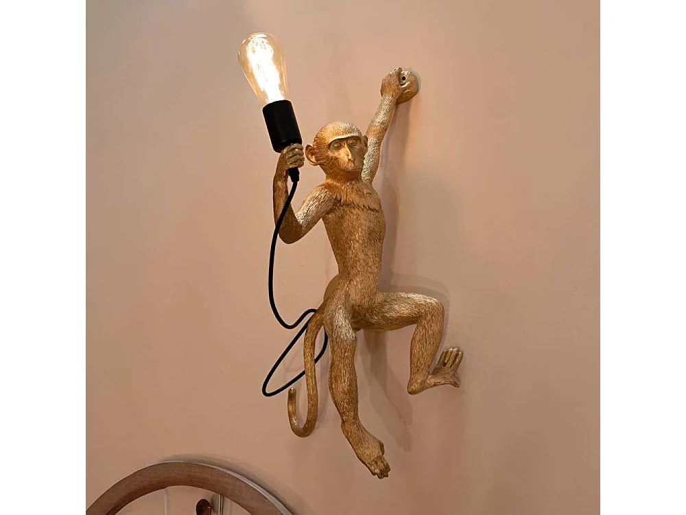 Applique murale en polyrésine Monkey 32 x 32 x 64 cm