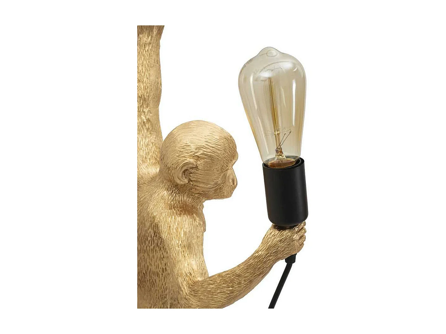 Lampada da muro in poliresina color oro (32 x 32 x 64 cm)
