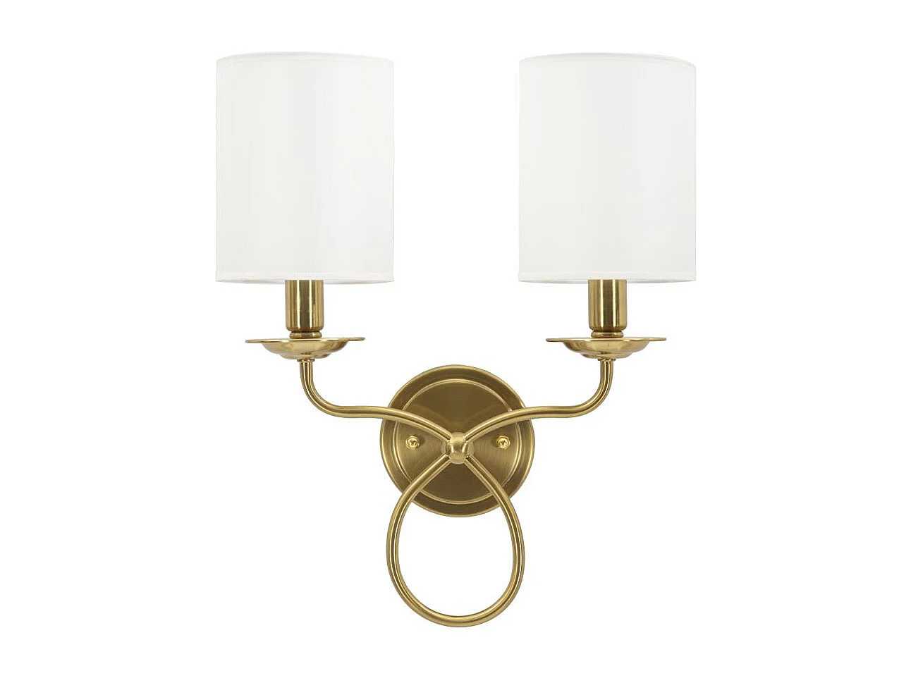 Applique Murale "Zagreb" 43cm Blanc & Or