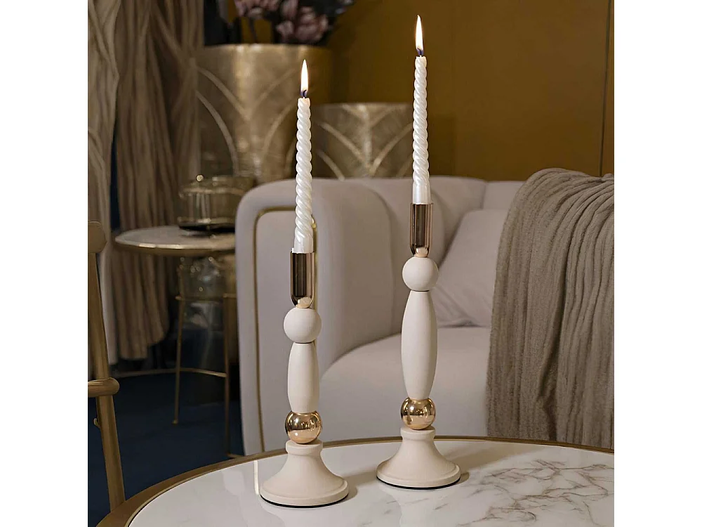 Bougeoir en métal Strek (Lot de 2)