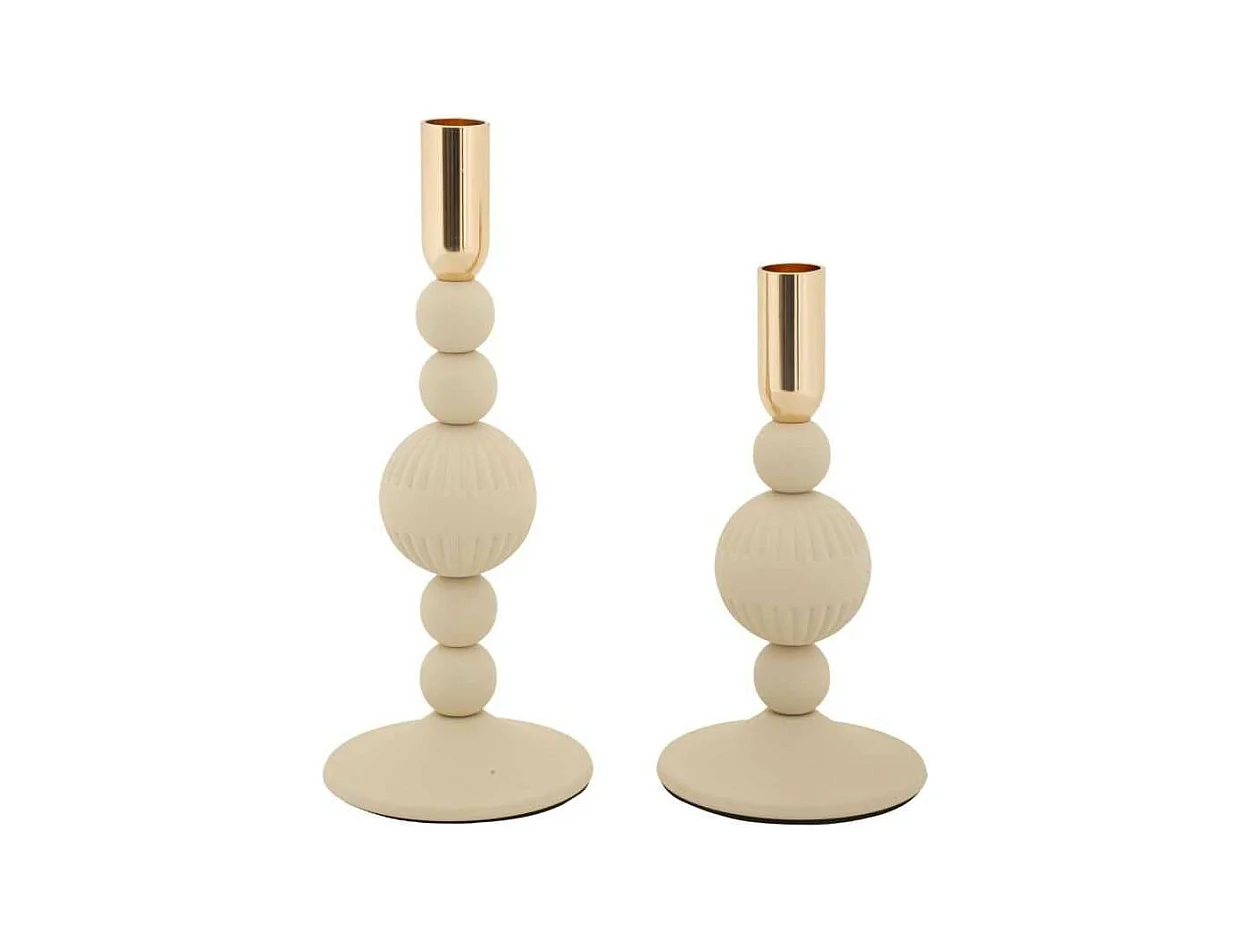 Bougeoir en métal Aster (Lot de 2)