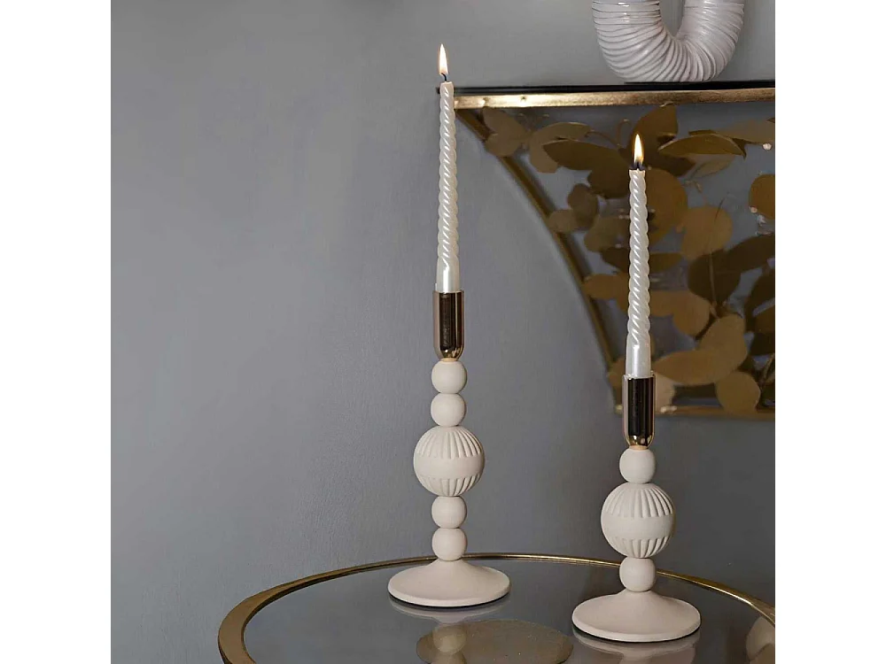 Bougeoir en métal Aster (Lot de 2)