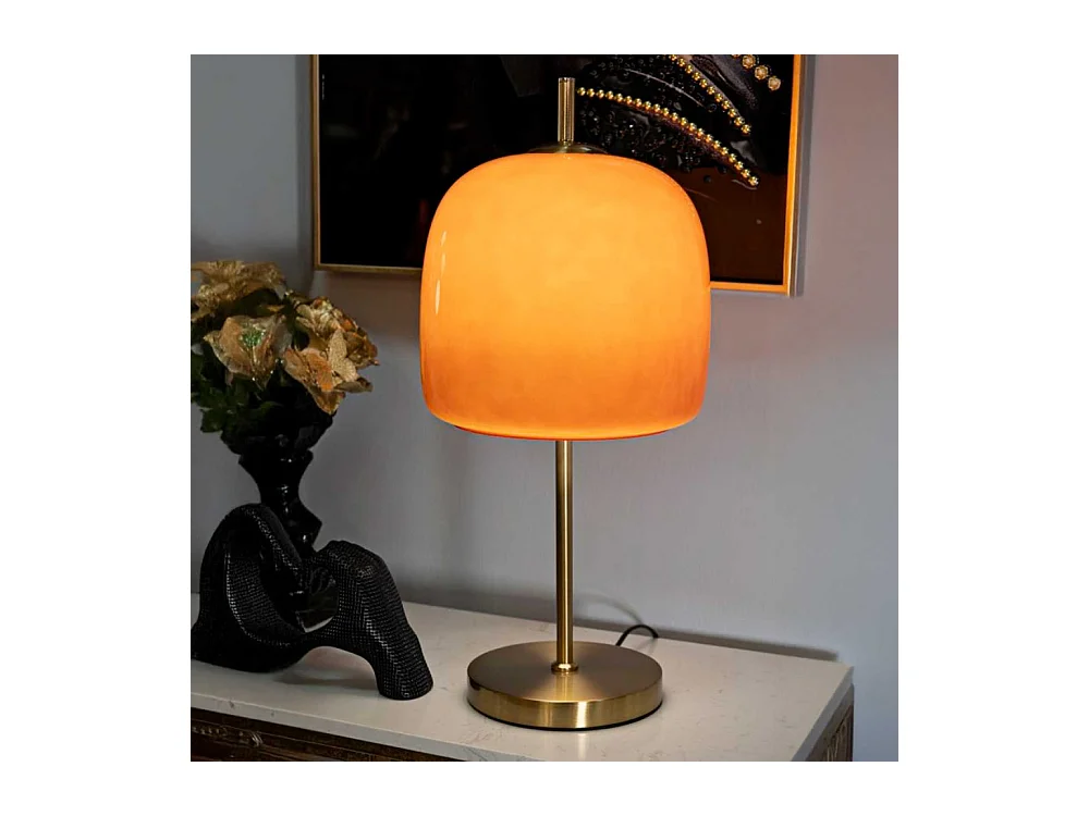 Lampe à poser en métal et verre Oldy 26 x 54 cm