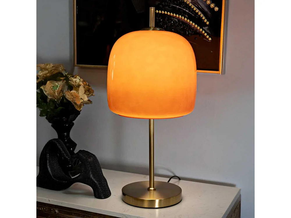 Lampe à poser en métal et verre Oldy 26 x 54 cm