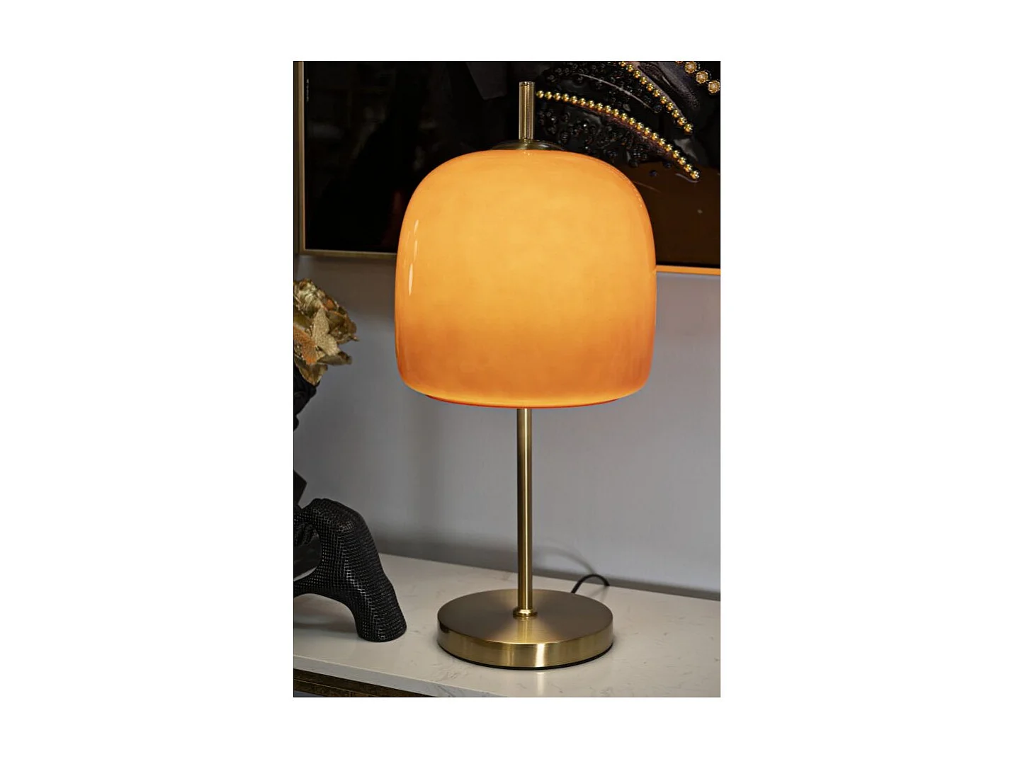 Lampe à Poser "Oldy" 53cm Orange