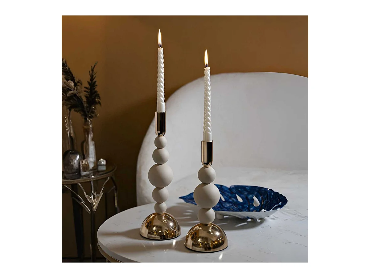 Bougeoir en métal Holder (Lot de 2)