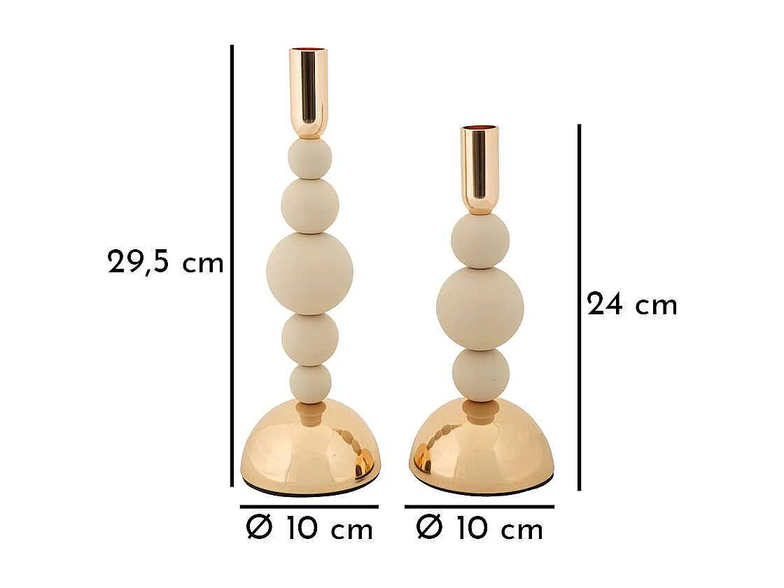 Bougeoir en métal Holder (Lot de 2)