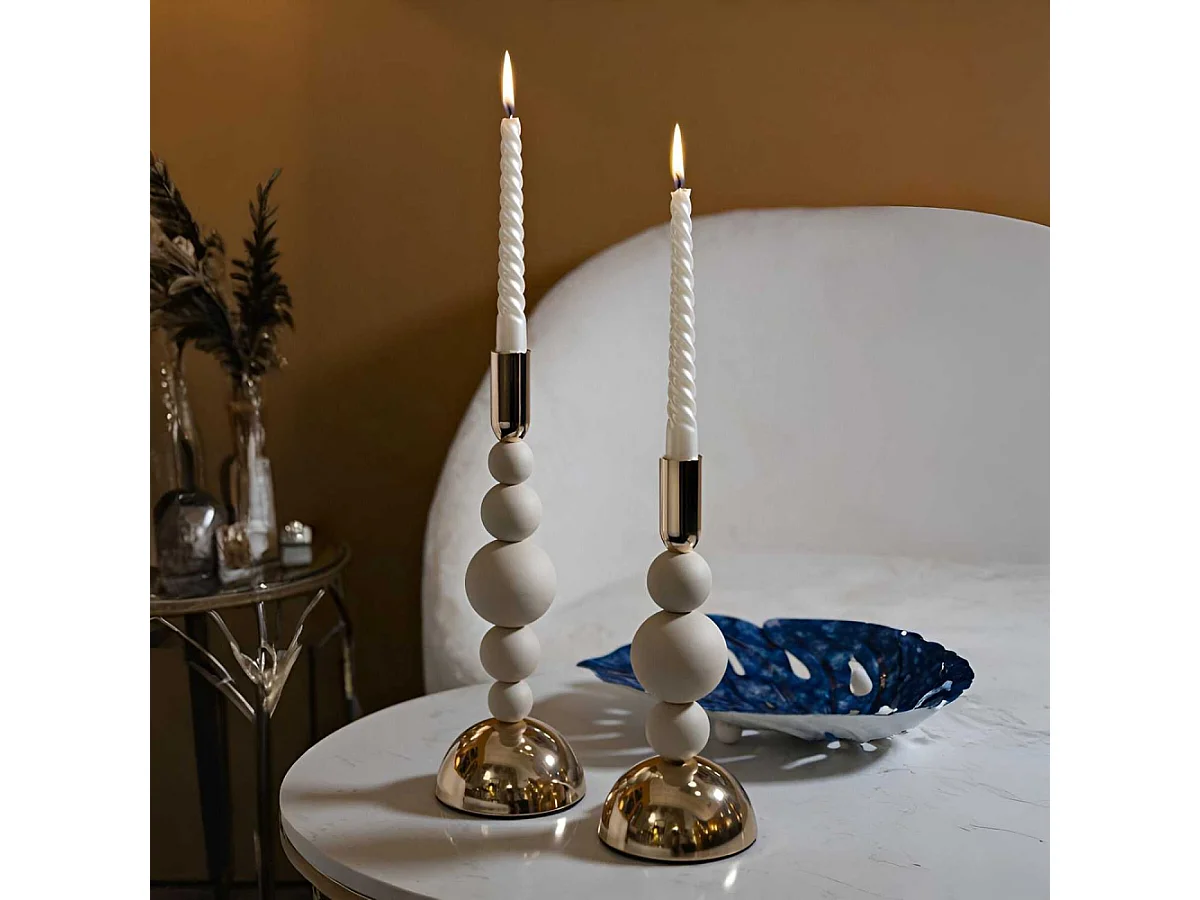 Bougeoir en métal Holder (Lot de 2)