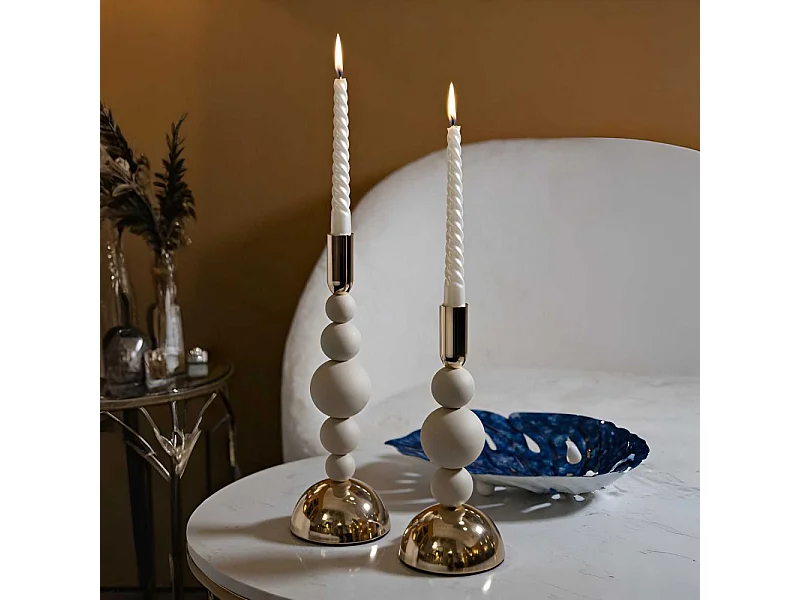 Bougeoir en métal Holder (Lot de 2)