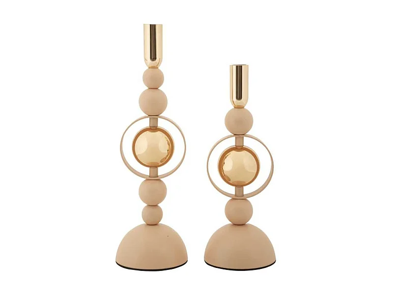 Bougeoir en métal Saturne (Lot de 2)