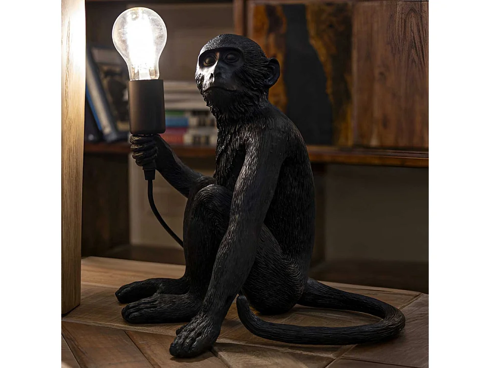 Lampe à poser en polyrésine Monkey 33 x 33 x 32 cm