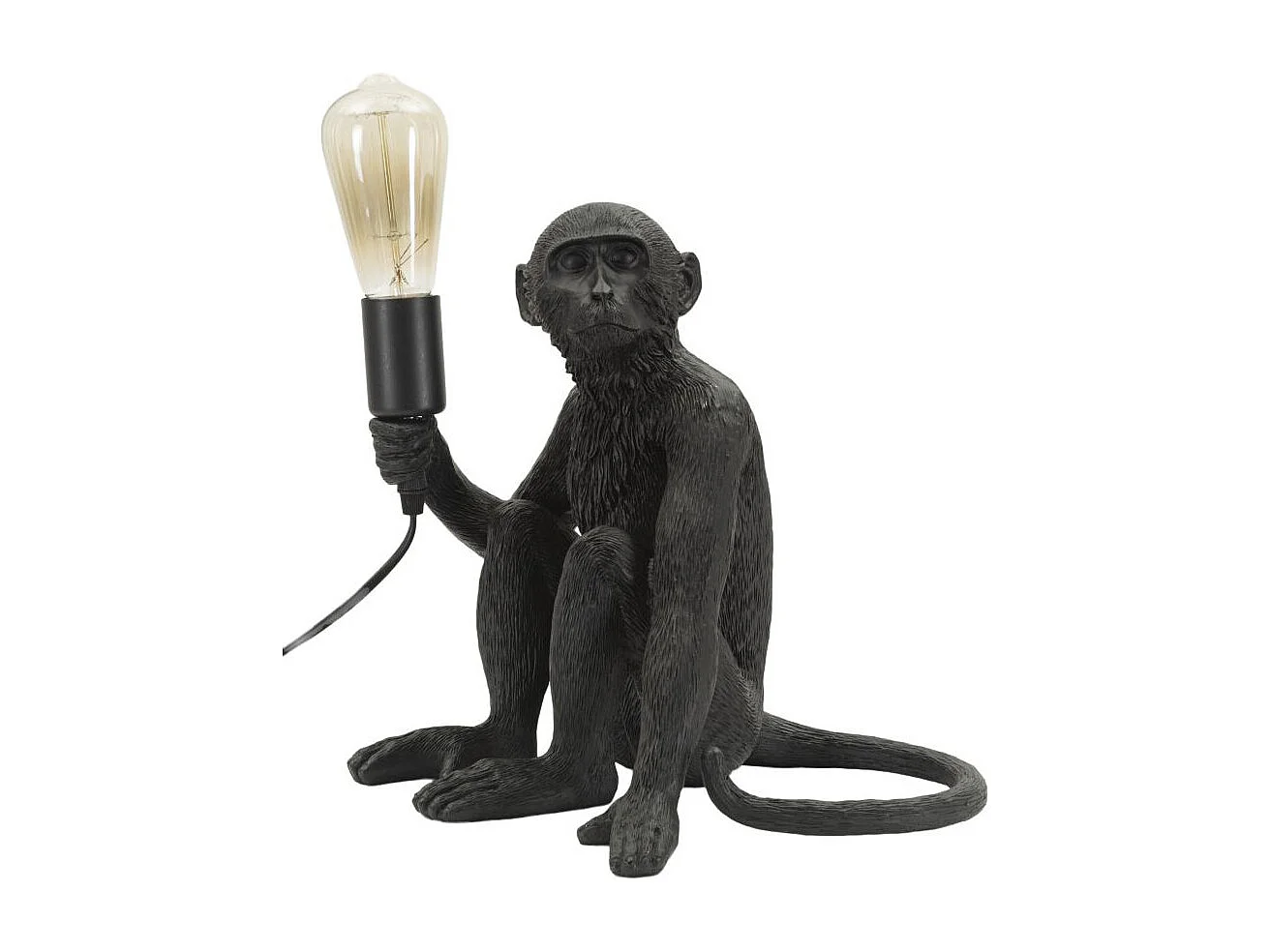 Lampe à Poser Design "Monkey" 33cm Noir