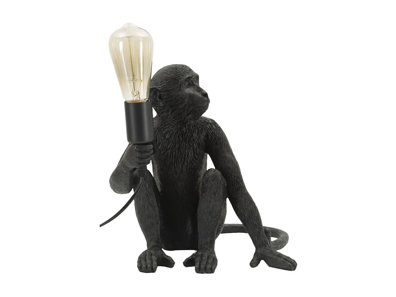 Lampe à Poser Design "Monkey" 33cm Noir
