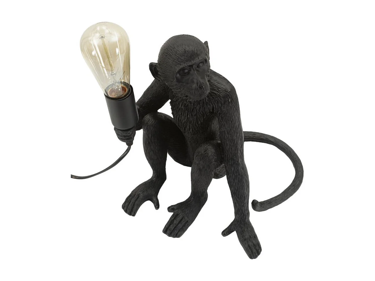 Lampe à Poser Design "Monkey" 33cm Noir