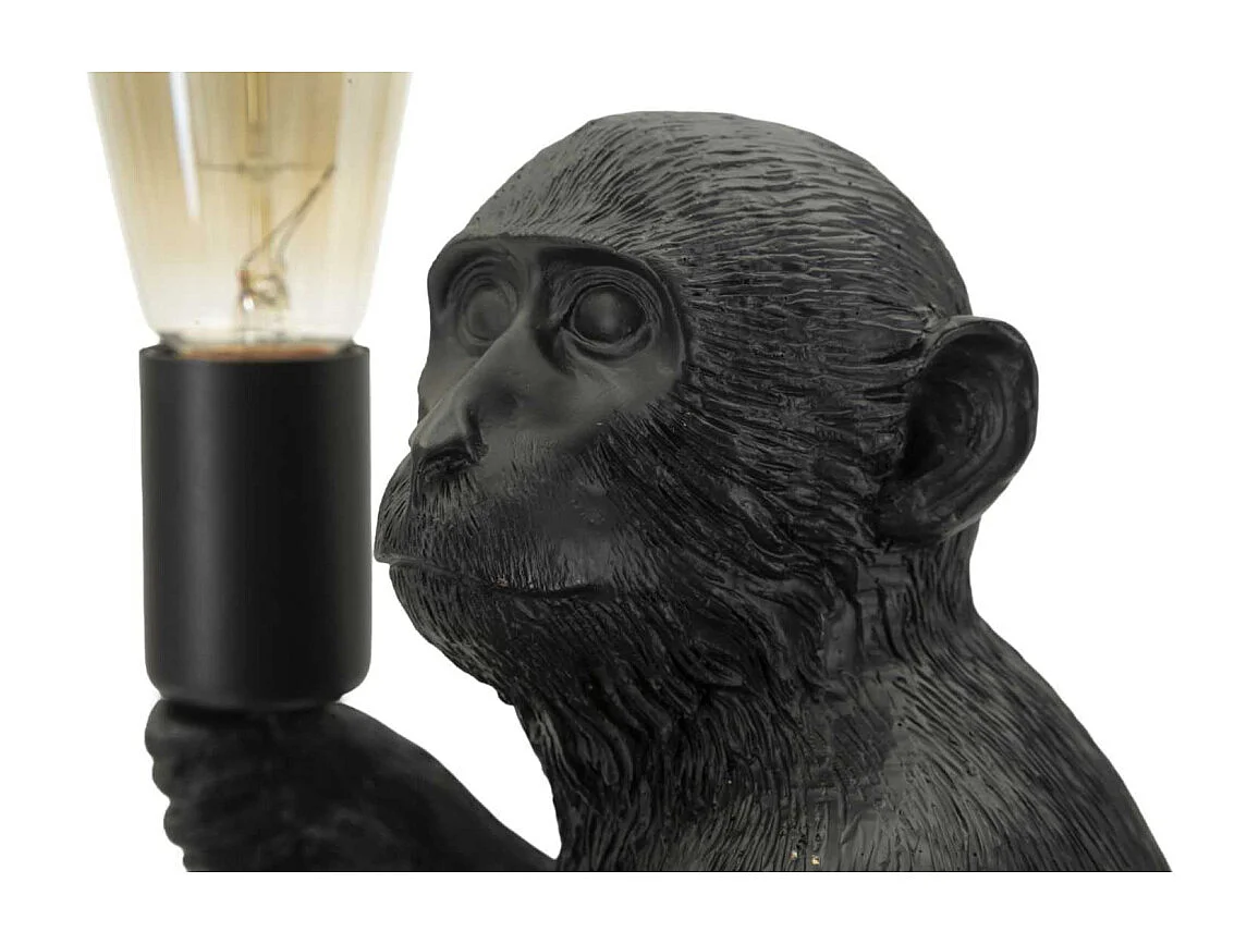 Lampe à Poser Design "Monkey" 33cm Noir