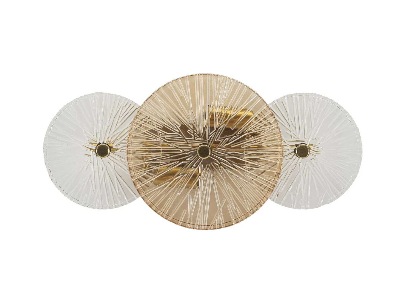 Applique murale en métal et verre Osaka 42 x 8 x 20 cm