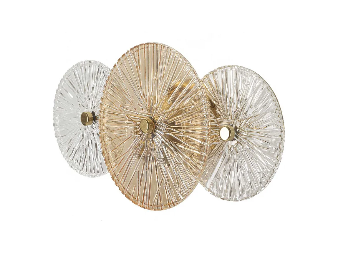 Applique murale en métal et verre Osaka 42 x 8 x 20 cm