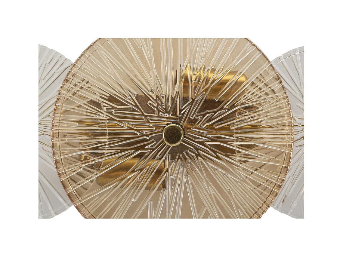 Applique murale en métal et verre Osaka 42 x 8 x 20 cm