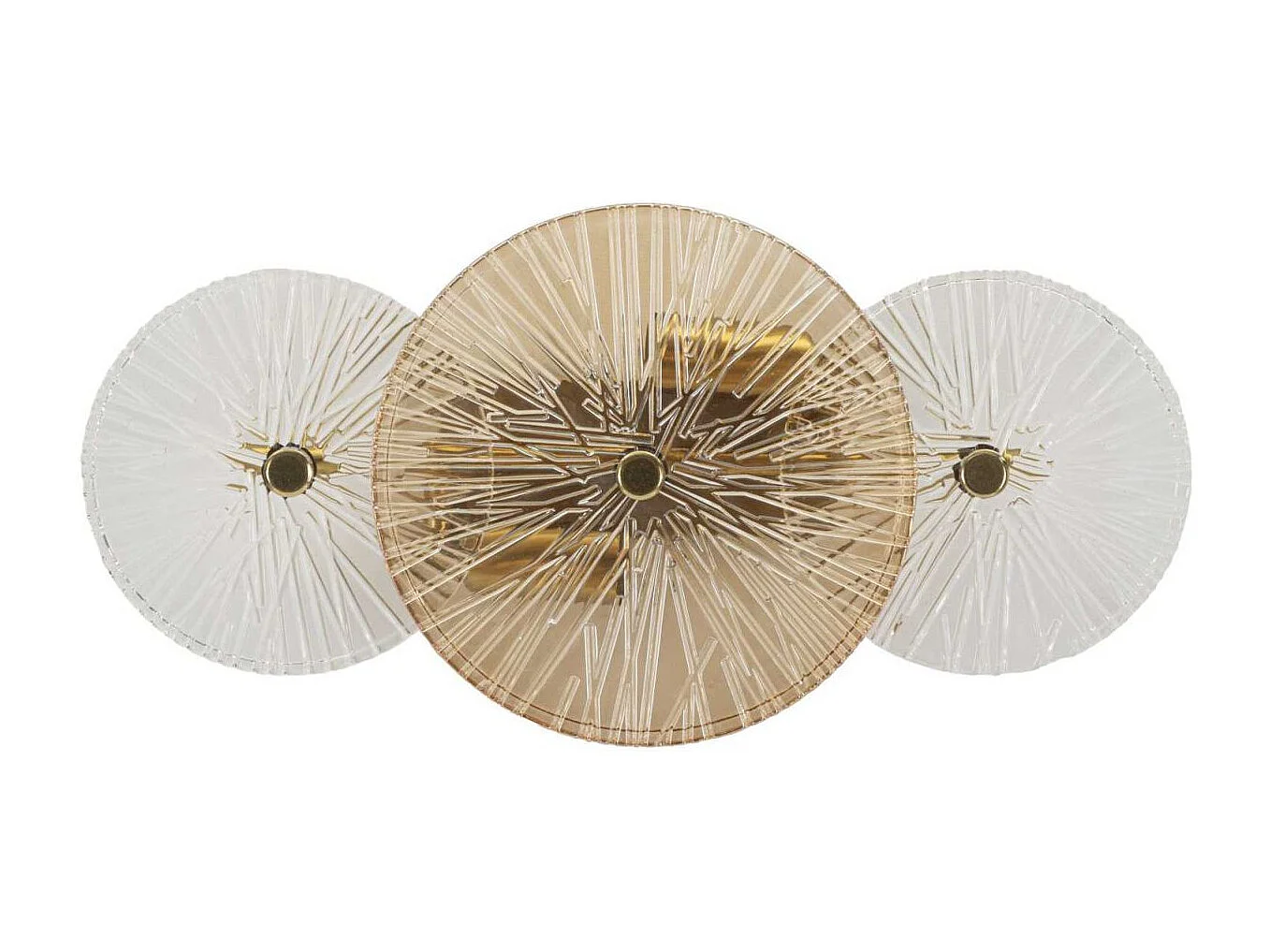 Applique murale en métal et verre Osaka 42 x 8 x 20 cm