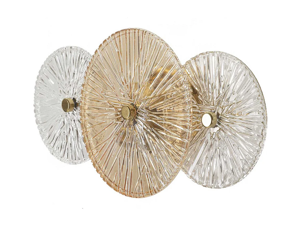 Applique murale en métal et verre Osaka 42 x 8 x 20 cm