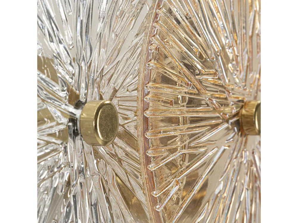 Applique murale en métal et verre Osaka 42 x 8 x 20 cm