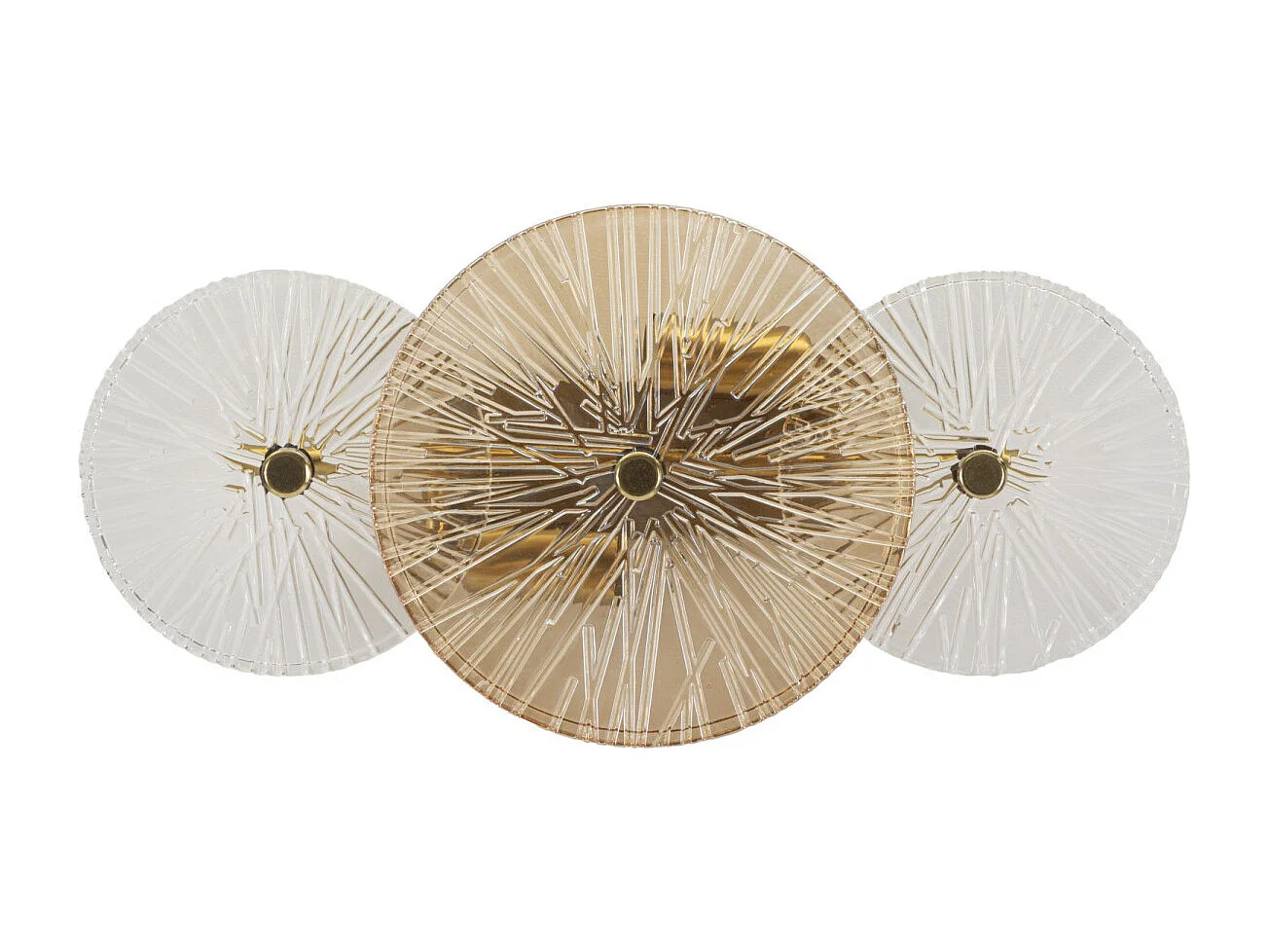 Lampe Murale "Osaka" 42cm Or & Transparent