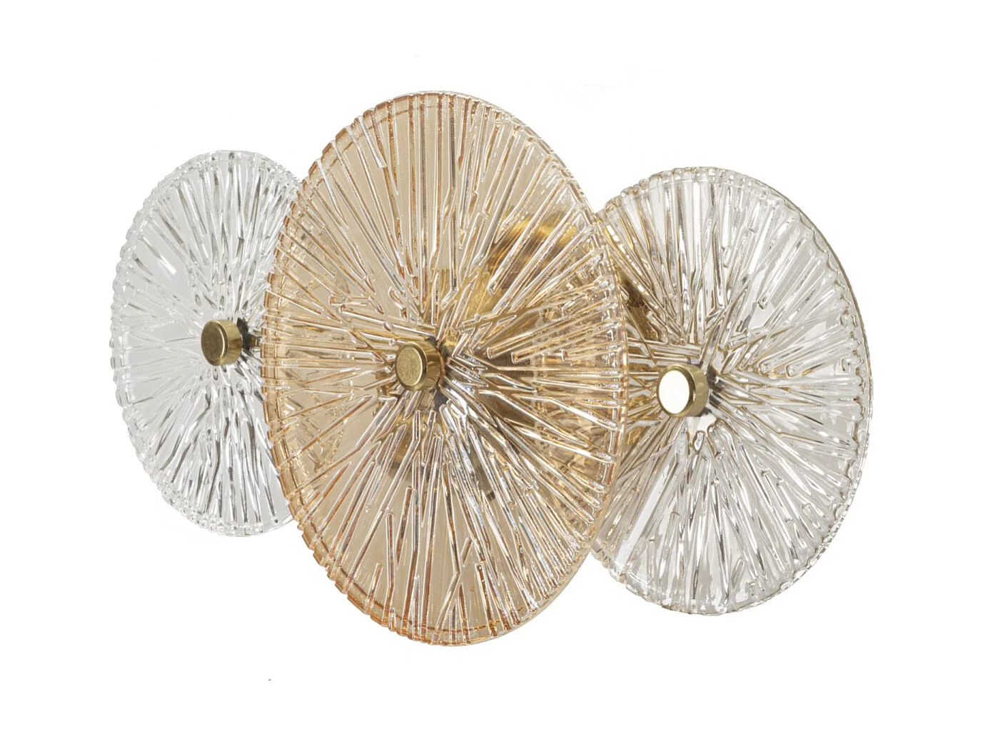 Lampe Murale "Osaka" 42cm Or & Transparent