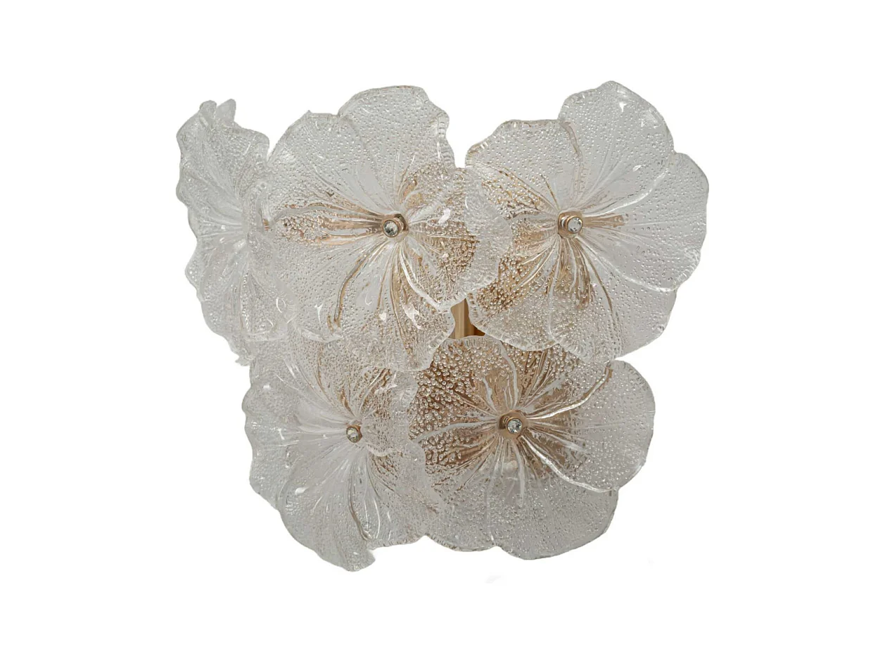 Applique murale en verre Ibiscus 33 x 17 x 28 cm