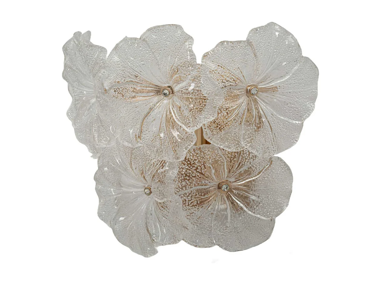 Applique murale en verre Ibiscus 33 x 17 x 28 cm