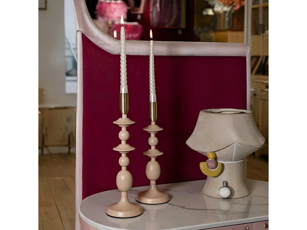 Bougeoir en métal Gemini (Lot de 2)