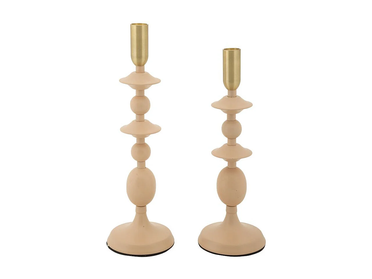 Lot de 2 Chandeliers "Gemini" 33cm Rose & Or